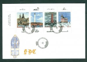 Aland. FDC 1992. Lighthouses. Sc. # 64-65-66-67