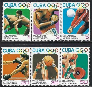Cuba 2717-22 MNH OLYMPICS P870