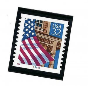 2915C Flag Over Porch  P#66666 MOUNTED   MNH