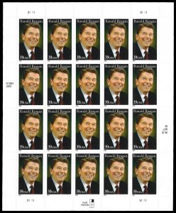 PCBstamps   US #4078 Sheet $7.80(20x39c)Ronald Reagan, MNH, (4)