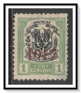 Dominican Republic #214 Coat Of Arms Overprinted 1917 Used