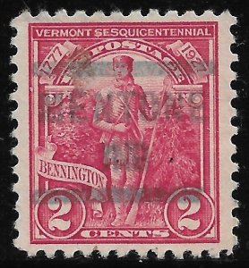IN Precancels: Mentone 564; Better Type CV $1; 2c 1927 Vermont Sesqui. #643