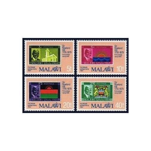 Malawi 354-357, 357a sheet, MNH. Michel 332-335, Bl.56. Sir Rowland Hill, 1979.