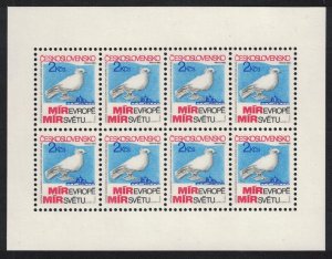 Czechoslovakia Dove Bird World Peace and Life Congress Sheetlet 1983 MNH