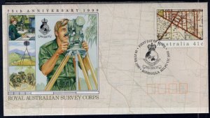 Australia Survey Corps Postal Stationary U/A FDC