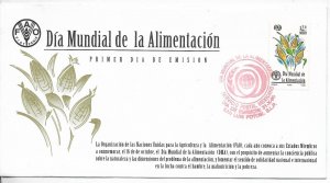 MEXICO 1995 WORLD ALIMENTATION DAY FAO UNITED NATION CORN FIRST DAY COVER FDC