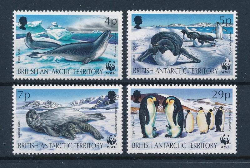 [53905] British Antarctic Territory 1992 Marine life WWF Seal Penguins MNH