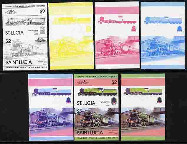 St Lucia 1983 Locomotives #1 (Leaders of the World) $2 Fl...