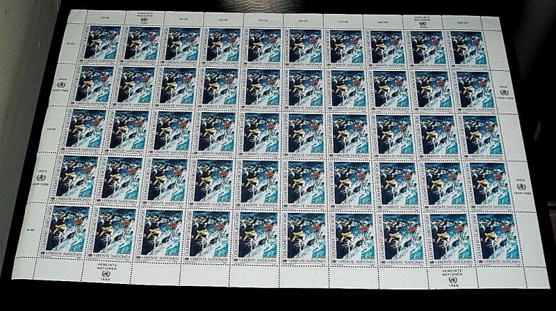 U.N. 1988, VIENNA, #84, HEALTH IN SPORTS, SHEET/50, NICE! LQQK!