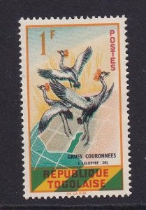 Togo   #392 MNH  1961  cranes over map 1fr