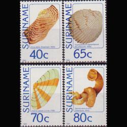 SURINAM 1984 - Scott# 669-72 Seashells Set of 4 NH