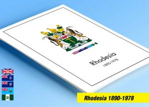 COLOR PRINTED RHODESIA 1890-1978 STAMP ALBUM PAGES + PDF LIBRARY (66 ill. pages)