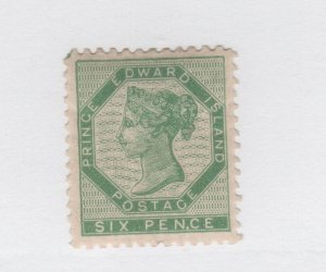 CANADA  PRINCE EDWARD ISLAND #7 mint hinged 6c yellow green