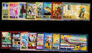 MALTA QEII SG667-682, 1981 History of Maltese industry set, NH MINT. Cat £24.