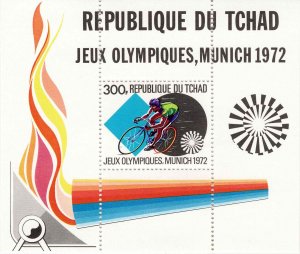 Chad 1972 Sc 263 Olympic Games Munich Souvenir Minisheet Souvenir Sheet MNH