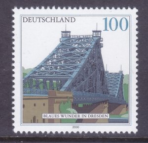 Germany 2080 MNH 2000 Blue Wonder Bridge - Dresden Issue