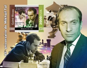 Guinea-Bissau - 2021 Chessmaster Mikhail Tal - Stamp Souvenir Sheet GB210521b1