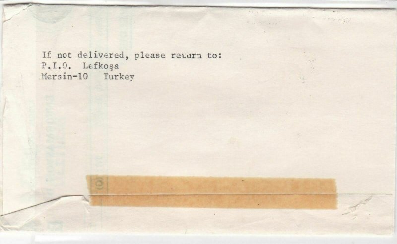Turkish Cypriot Periodicals 1979 Lefkosa to England Stamps Wrapper Ref 30501 