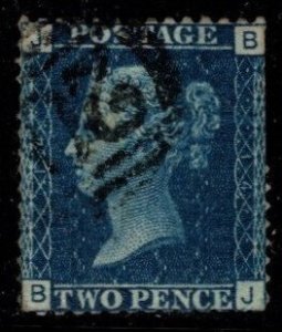 1855 Great Britain Scott #- 17 Two Pence Queen Victoria Used (A beauty!)