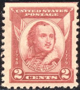 SC#690 2¢ Pulaski Issue (1931) MNH