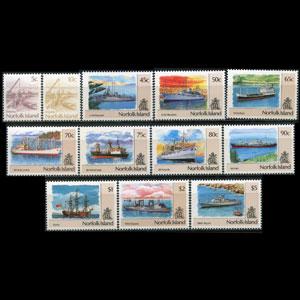 NORFOLK IS. 1990 - Scott# 479-90 Ships Set of 12 NH