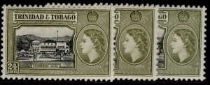 TRINIDAD & TOBAGO QEII SG275-275b, 24c SHADE VARIETIES, LH MINT. Cat £20.