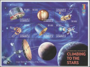 Dominica 2000 Sc 2238 Space Satellites CV $10