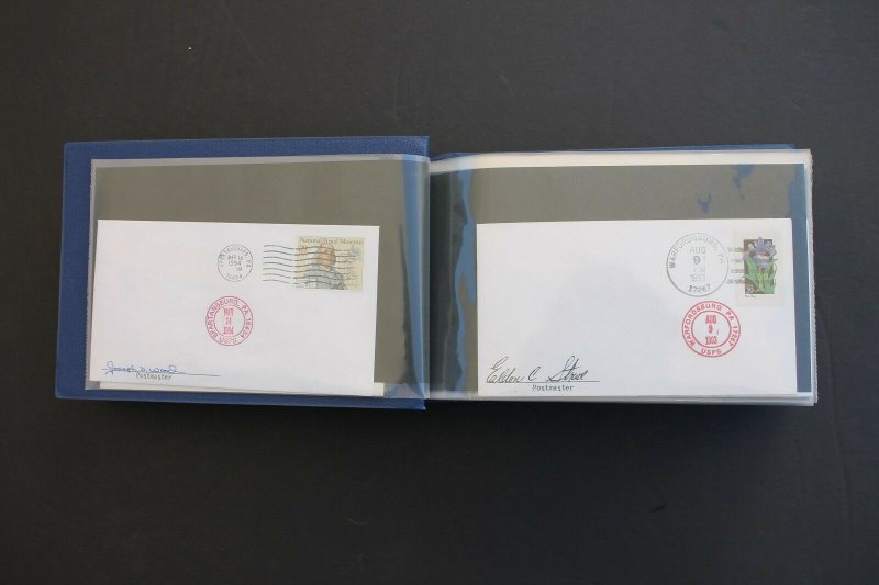 US Old Stamp Collection 100 Postmaster Signed Hand Canceled Covers Most  r Dones