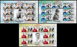 BELARUS 2023-21 Legends of Sport. Wrestling Gymnastics... Set & 7 Sheets, MNH