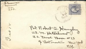 Mineral, Va to U.S. Marine Det., Naval Base #13 (Azores Islands) 1918 (M5508)