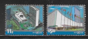 United Nations 1020-21 2011 Headquarters set MNH