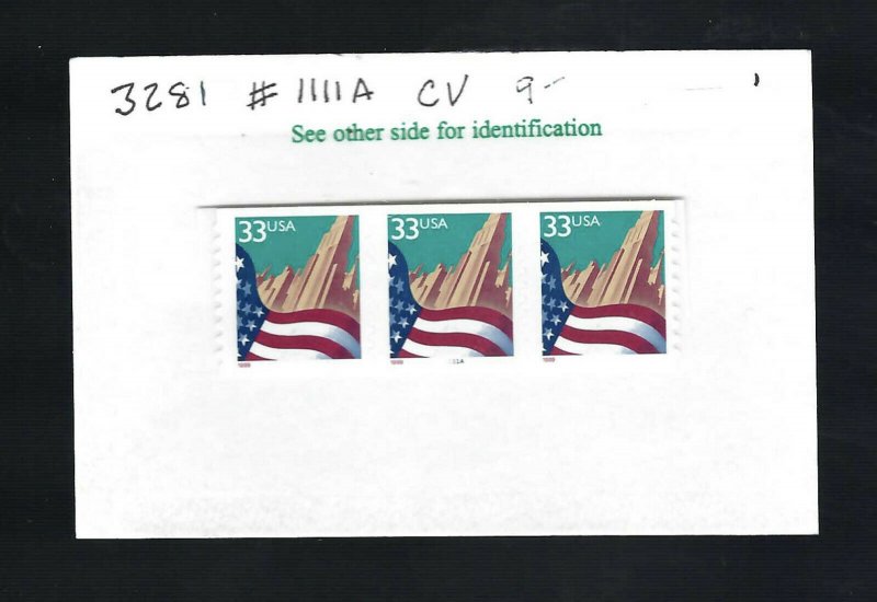 PNC3 3281 Flag Over City #1111A  MNH