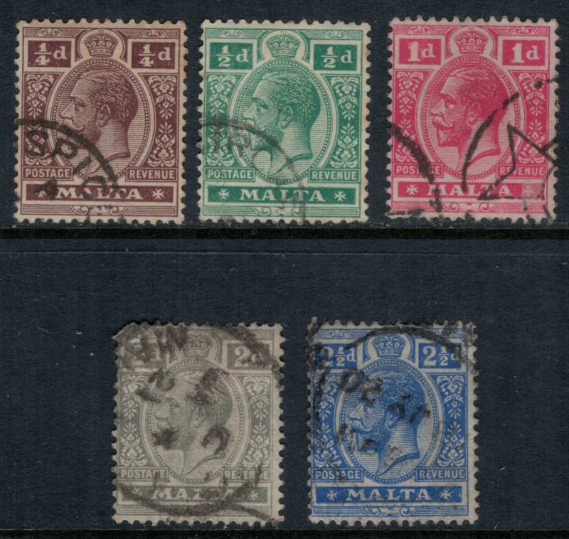 Malta #49-53 (52 rounded corner)  CV $7.65