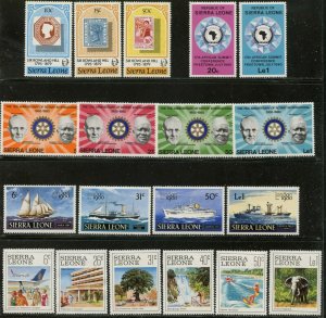 SIERRA LEONE Sc#453a, 459-62, 477-86, 491-6 1979-80 Five Sets & 2 S/S OG MNH & H