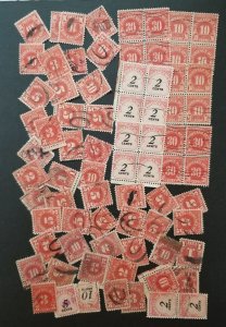 US POSTAGE DUE Used Stamp Lot BOB Back of Book T6157