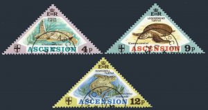 Ascension 170-172, CTO. Mi 170-172. Turtle: Green, Loggerhead, Hawksbill, 1973.