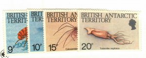 British Antarctic Territory #110, 110A, 111-12  MH Squid