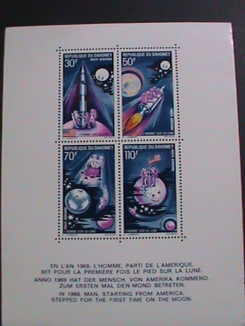 DAHOMEY-1969- MEN FIRST STEPPED ON THE MOON-U.S.A - MNH S/S VERY FINE