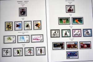 COLOR PRINTED GERMANY BERLIN 1948-1990 STAMP ALBUM PAGES (76 illustrated pages)