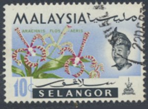 Selangor   Malaya  SC#  125  Used  Flowers  see details & scans