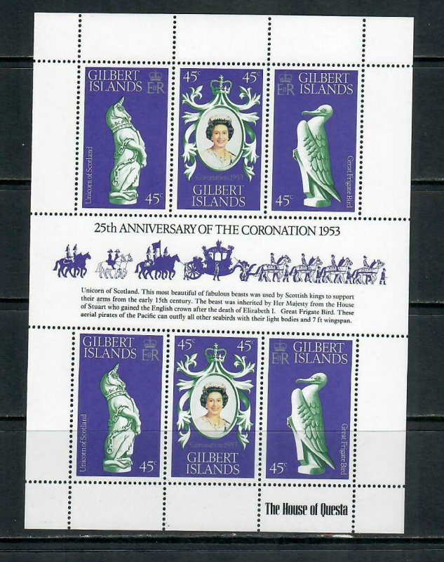 GILBERT ISLANDS  MINIATURE SHEET, 1978 CORONATION, MNH