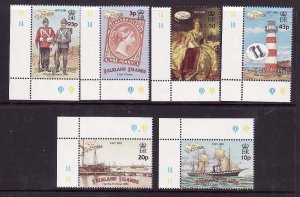 Falkland Islands-Sc#781-6- id12-unused NH set-Ships-Age of Victoria-2001-