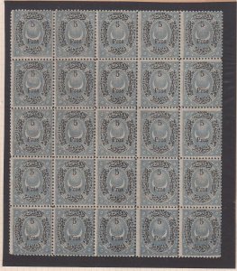 Turkey 1876 Sc 52 Block(25) MNH