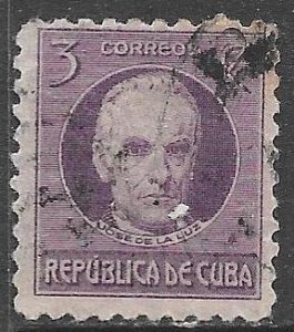 Cuba 310: 3c Jose De La Luz Caballero (1800-1862), used, F