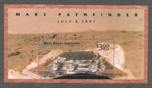 3178 Used,  Mars Pathfinder, Faint Red Cancel, FREE INSURED SHIPPING