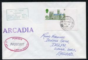 Great Britain used in Malta 1969 Paquebot cover to Englan...
