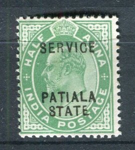 INDIA; PATIALA early 1900s ED VII issue Mint hinged Shade of 1/2a. value