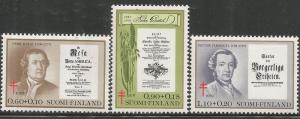 FINLAND B218-B220 MNH, FINNISH SCIENTISTS, SURTAX FOR ANTI-TUBERCULOSIS ASSOC.