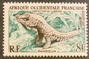 French West Africa 1955 #63 MNH. Pangolin