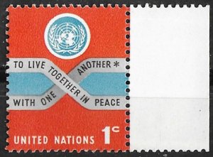 UN-NY # 146  1-cent  Definitive - reissued small-size  (1) Mint NH